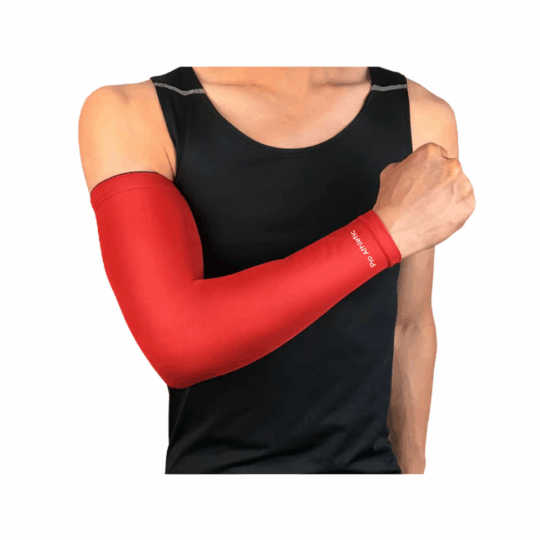 Manga Deportiva Compresión Unisex - Rojo